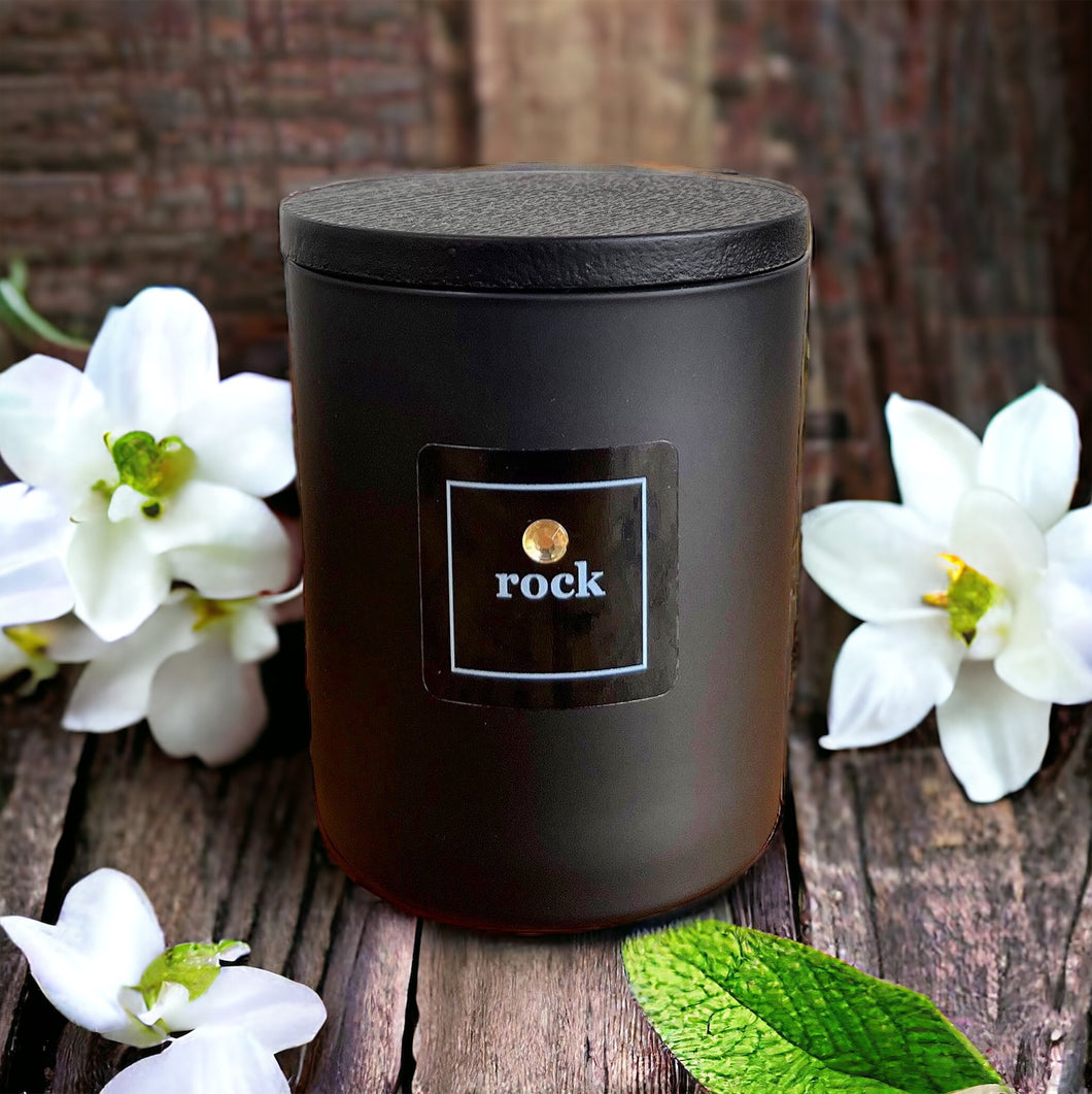 White Jasmine and Mint 30cl Black Candle